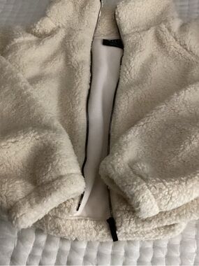 BYLT Basics Off-White Sherpa Zip Jacket